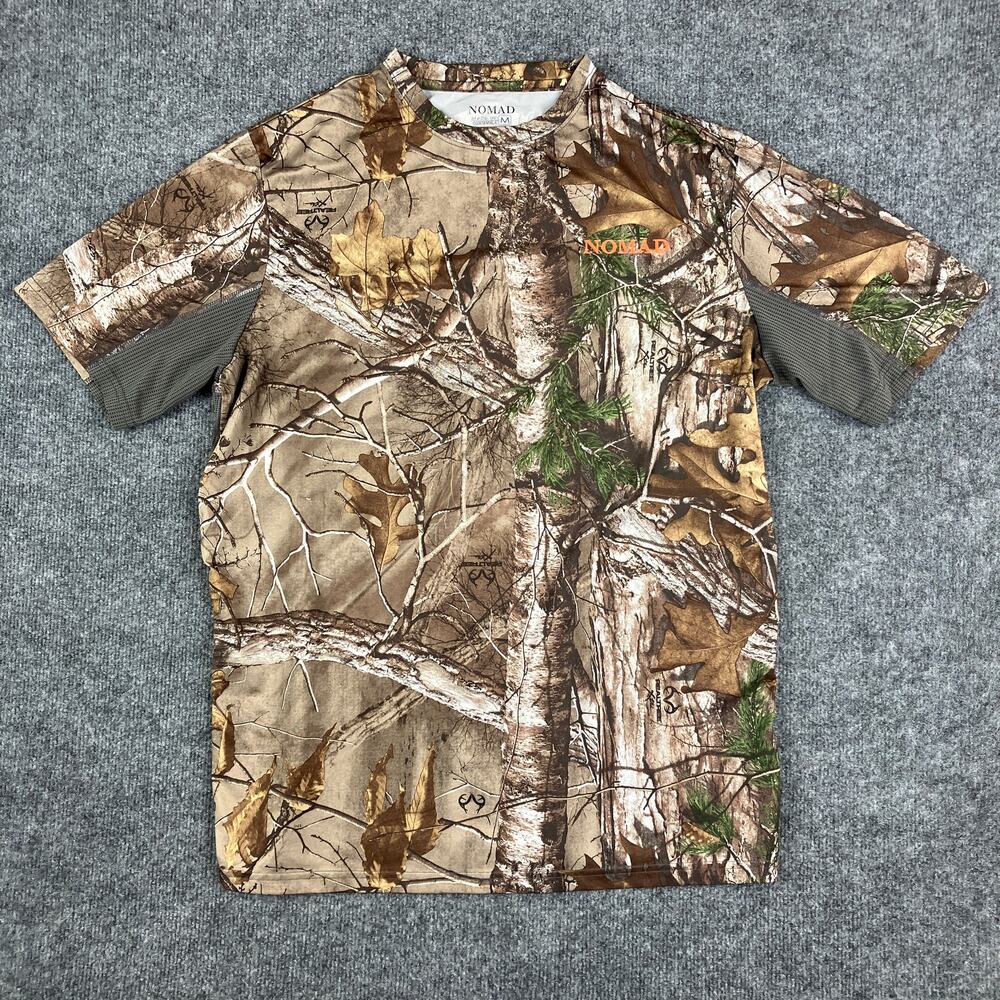 Nomad T-Shirt Mens Size M Camo Short Sleeve Hunting Performance Stretch